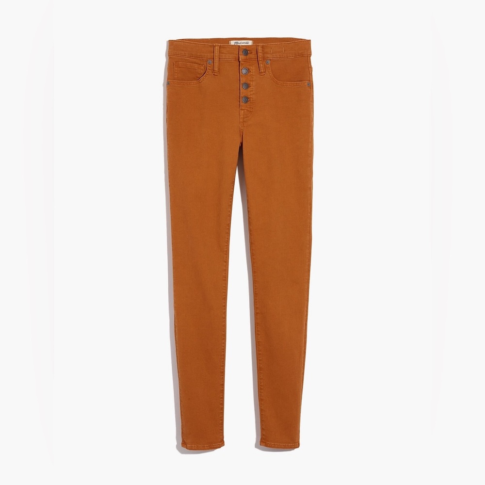 Madewell 9" Mid-Rise Skinny Jeans: Garment-Dyed Button-Front Edition Size 24